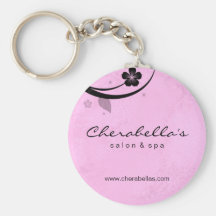 Salon Spa Floral Key Chain Gift watery pink