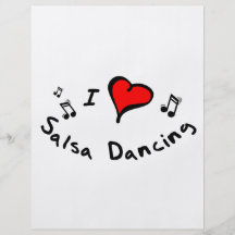 Salsa Dancing I Heart-Love Gift Flyers