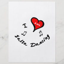 Salsa Dancing Items - I Heart Salsa Dancing Full Color Flyer