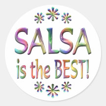 Salsa is the Best Round Stickers