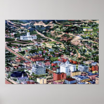 Salt Lake City Utah Birdseye View Posters