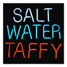 Salt Water Taffy Neon Sign Photo Print