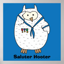 Saluter Hooter Posters