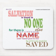 Salvation is thru JESUS CHRIST Mousepad