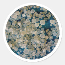 Salzkristalle salt crystals runder sticker