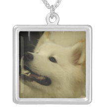 Samoyed Puppy Sterling Silver Necklace