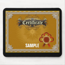 Sample Certificate Mouse Pads