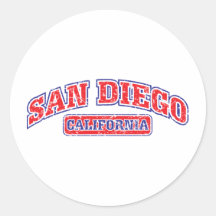 San Diego Athletic Round Stickers