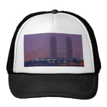 San Diego Skyline City Cities Fog Morning Mesh Hat