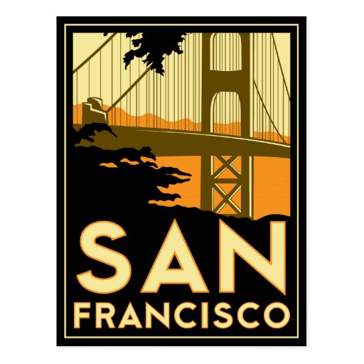 San Francisco Art Deco Poster Post Card