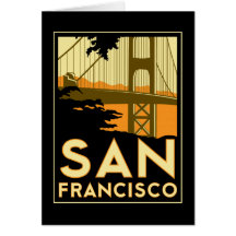 San Francisco Art Deco Travel Poster Cards