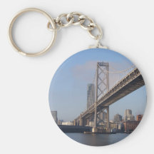 San Francisco bay bridge on a sunny morning Key Chain