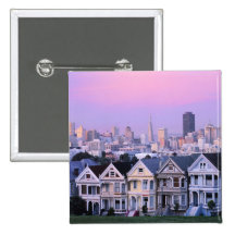 San Francisco, California. View of Victorian Buttons