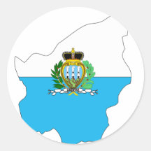 San Marino flag map Sticker