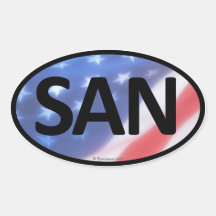 SAN Oval Sticker