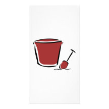 Sand Bucket and Shovel Photo Card Template