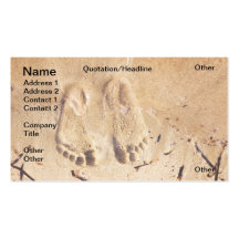 Sand feet business card template