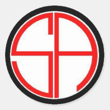 Sans Crosshairs Round Stickers