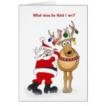 Santa and reindeer friend! cards