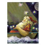 Santa Boat postcard