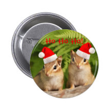 Santa chipmunks pin