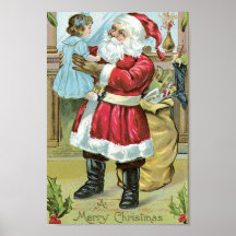 Santa Claus and Baby Poster