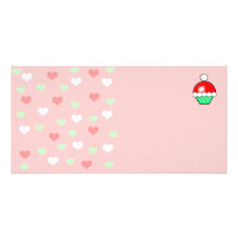 santa claus cupcake photo card