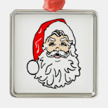Santa Claus in Red Hat Christmas Tree Ornament