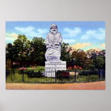 Santa Claus Indiana Santa Statue Poster