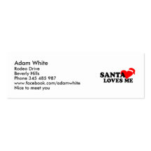 Santa Claus loves me Business Cards