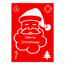 Santa Claus Merry Christmas Card