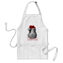 Santa Claus Pig Guinea Pig Christmas Holidays Apron