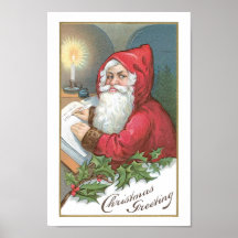 Santa Claus with Blue Eyes Print
