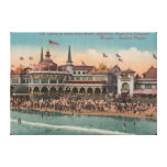 Santa Cruz, CA - Casino and Santa Cruz Beach Stretched Canvas Prints