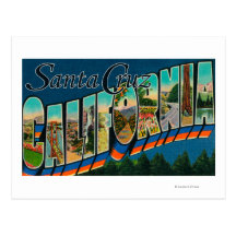 Santa Cruz, California - Large Letter Scenes Postcards
