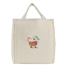 Santa Hat Cat Canvas Bag
