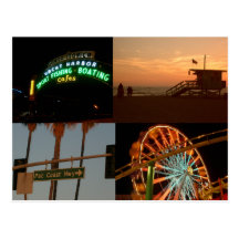 Santa Monica Collage Postcard