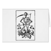 Santa Muerte, Mexican Grim Reaper c. early 1900s Greeting Card