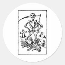Santa Muerte, Mexican Grim Reaper c. early 1900s Round Sticker