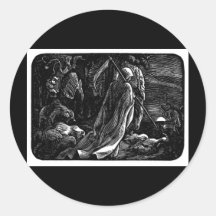 Santa Muerte (Mexican Grim Reaper) circa 1939 Round Stickers
