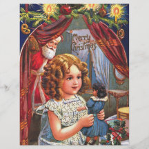 santa peek flyer design