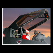 Santa Pre-Flight Stealth Postcard postcards