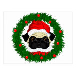 Santa Pug Postcard