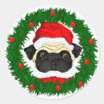 Santa Pug Sticker