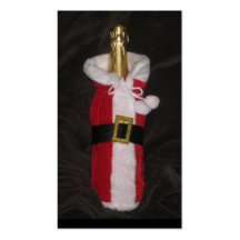 Santa Suit Wine Bottle atc Trading Card Business Card