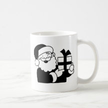 Santa With a Present Coffee Mug