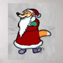 Santa Wolf Poster