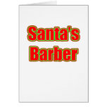 Santa's Barber Greeting Card