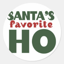 Santas Favourite HO Round Stickers