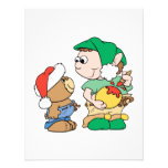 santas helper cute teddy bear design personalized announcement